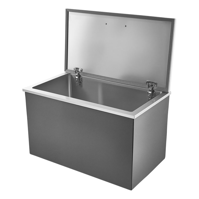 Bac à glaçons 87,6 pte en acier inoxydable 28 po x 16 po x 17 po