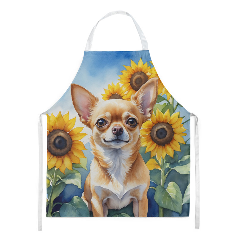 Chihuahua en tablier tournesols