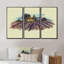 Paysage de printemps avec lavande en fleurs - ensemble d'art mural sur toile encadré champêtre-512136419-512136416