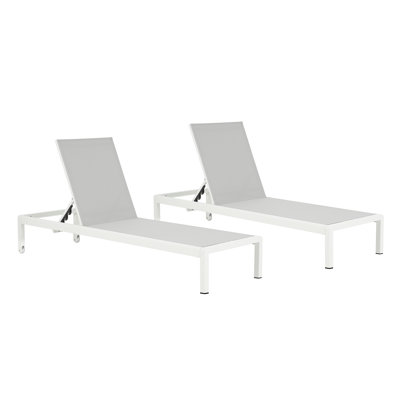 Méridienne d'extérieur - Aluminium, capacité de 400 lb, réglable pour le patio près de la piscine