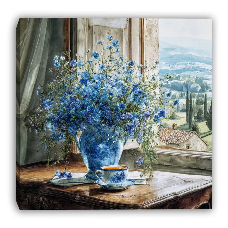 Lavande, brise, prairie, toile tendue, art mural, L 12 po x H 12 po x P 1 po