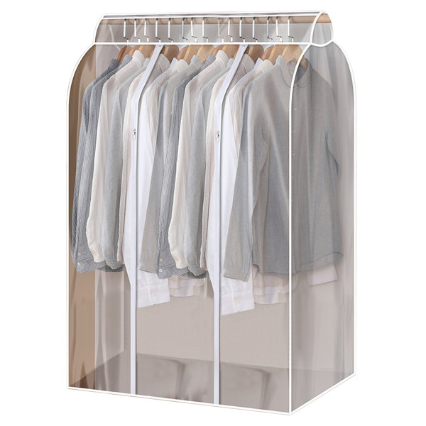 40 Garment Bags with 6 Pockets, Clear Clothes Covers with 4 Gussetes for  Hanging Clothes Closet Storage, Breathable Protector for Suits Coat,  Jacket, Sweater, Shirts, 3 Packs : : Home & Kitchen
