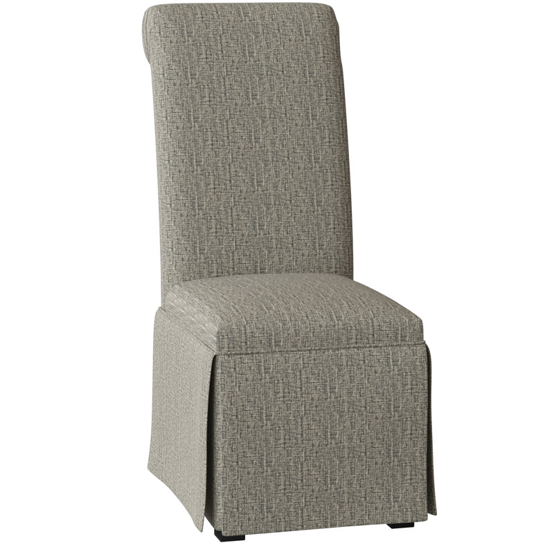 Susanna 20.25'' H Upholstered Side Chair, Black Satin, Graphite