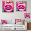 Popart Graceful Pink Lips I - mode femme, art mural-862072603-862072595