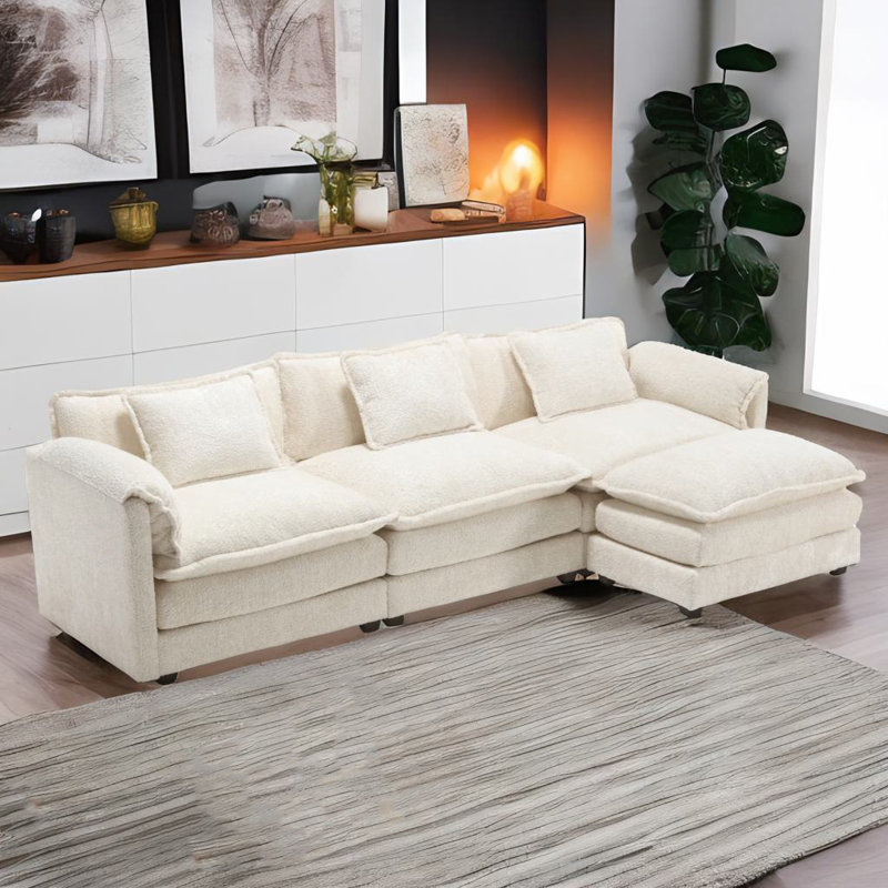 L-shape Sectional Sofa, White