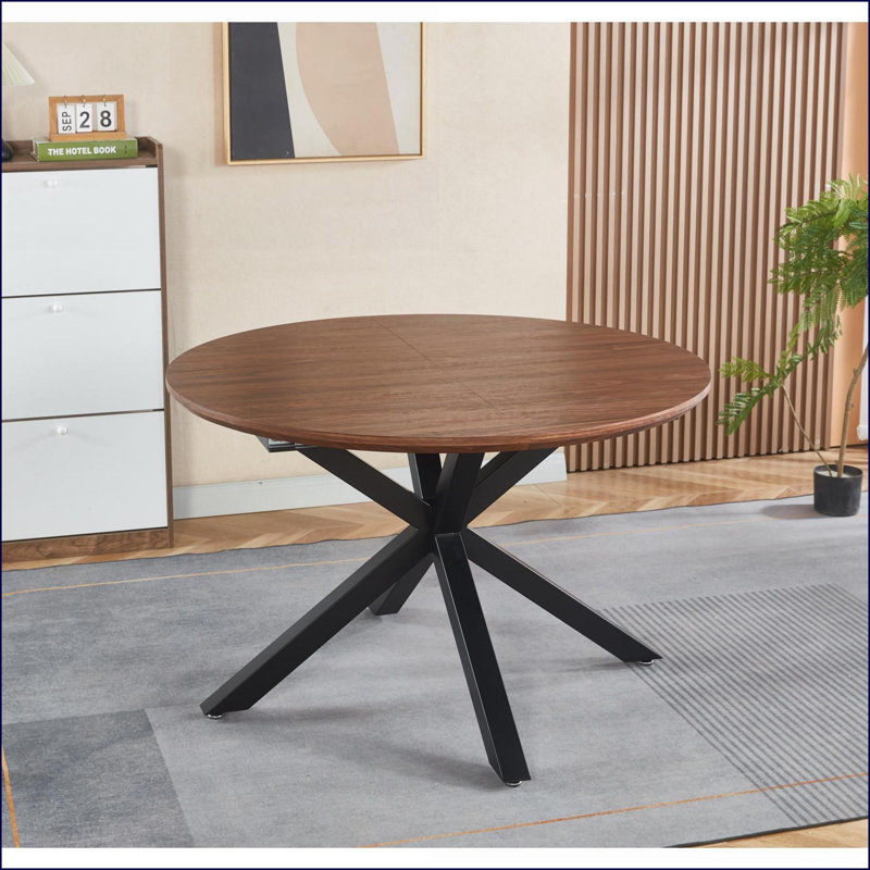 Table basse extensible en MDF avec pieds en métal - peu encombrante pour la salle à manger / bureau, l'écurie Facile à assembler