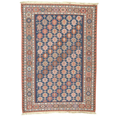 High-Quality Hand-Knotted Blue Area Rug