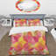 Ensemble de housse de couette rétro rose et orange Midcentury Circles Glam II-109174715