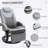 Homcom Pu Recliner Armchair With Footrest, Headrest, And Round Steel/Wood Base