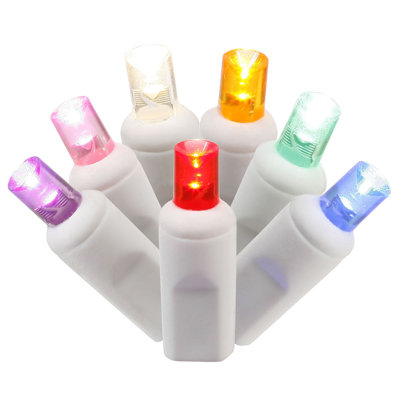 Single Mold Wide Angle LED Christmas light set 4"x34'L