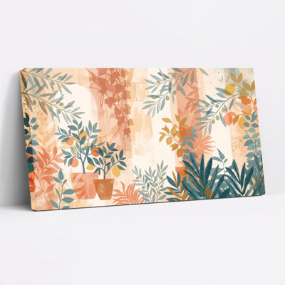 Motif floral, art mural sur toile, ensemble de 1