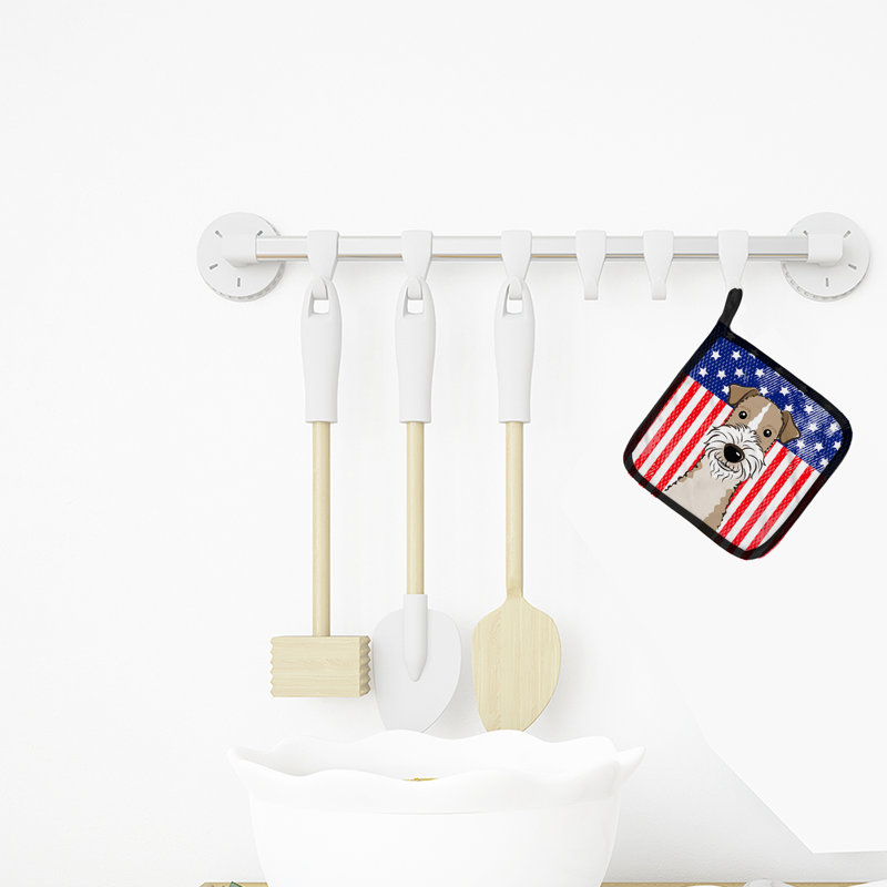 Cuisinier poignée de fox à poils et fils caroline American Flag