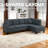 L-shaped Sectional Sofa With Tufted & Removable Cushions