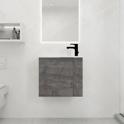 Meuble-lavabo flottant avec évier