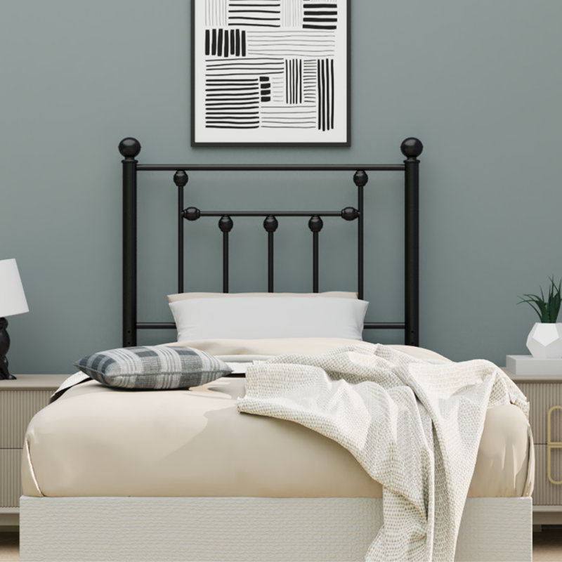 Victorian Black Headboard, Twin