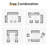 Cassville 8 - Person No Assembly Required Outdoor Conversation Set, Patio Wicker Sectional Seating Group with Cushions, All Weather Sofa Set with Optional Fire Pit Table for Garden Backyard-93662488-93092039