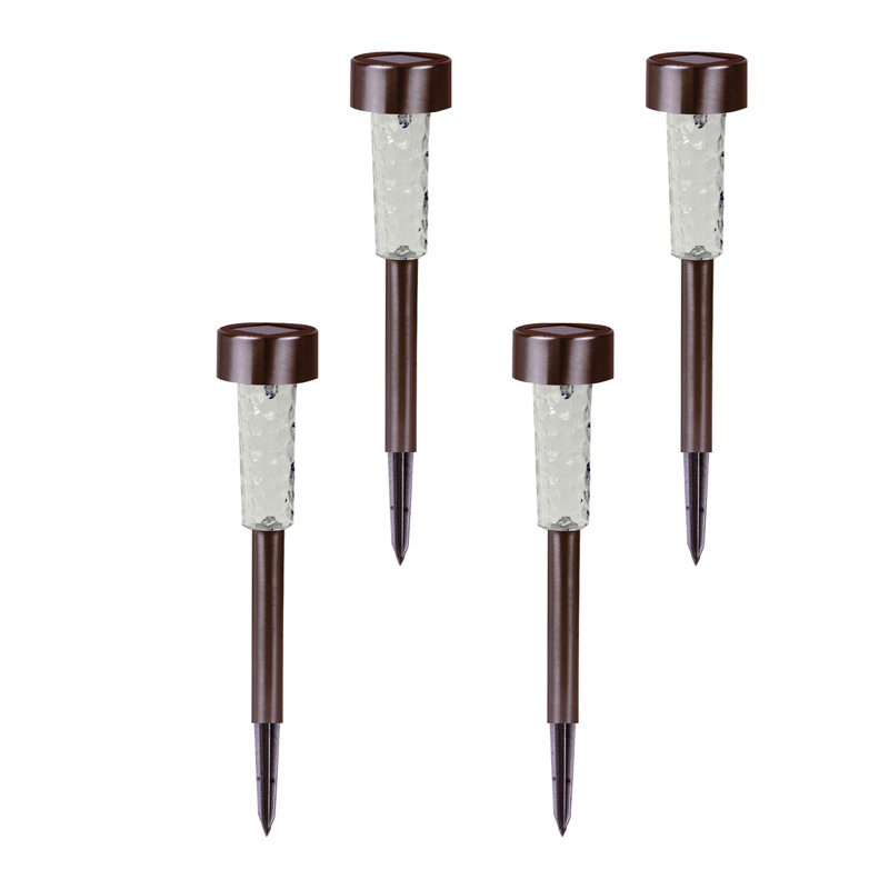Bronze Low Voltage Solar Powered Integrated LED Metal Pathway Light Pack