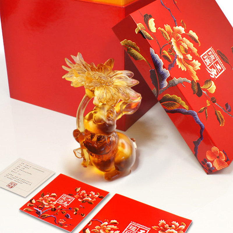 Luxury Gift Animals Figurines & Sculptures, Dark Amber/Link Amber