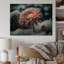 Une fleur de gerbera rose en hiver I - Impression sur toile-1198224412-1199372141