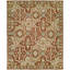 Wool Geometric Area Rug in Red-1325148683