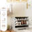 Small Shoe Bench In Antique White For Living Room, Porch - 1 Flip Drawer, Adjustable Shelving, Large Capacity, Space Saving, , Modern Style, Ventilated, Comfortable Bench, Seating, Ample Storage,-1174644239