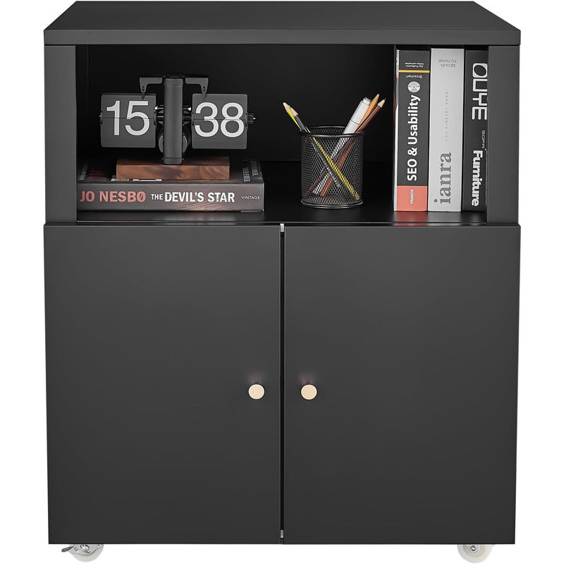 60cm Wide 4 -Drawer File Cabinet, Black