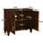 Mid Century Modern 33.6" Walnut Buffet Cabinet, Entryway Storage With Geometric Accent - Adjustable Shelf, Low Maintenance Sideboard, Dining Room Symmetrical Design P2 , Feet-1583696000