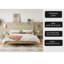 Lit plateforme en bois massif avec rotin-218556714
