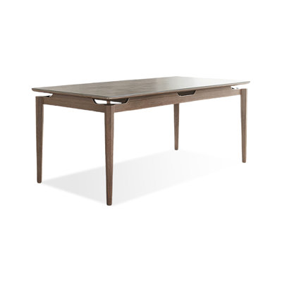 Table de salle à manger rectangulaire moderne en bois massif fritté