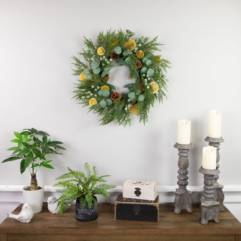 Faux Eucalyptus 22'' Wreath