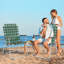 Chaise de plage pliante en aluminium vert (ensemble de 2)
