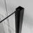 32"x 72" Pivot Bifold Frameless Glass Shower Door 1/4 inch (6mm) Tempered Clear Glass Swing Shower Panel in Black Finish, Reversible Installation