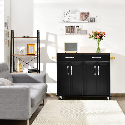 Aneta 106 cm W Kitchen Cart with