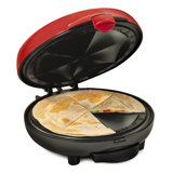 6-Wedge Electric Quesadilla Maker with Extra Stuffing Latch