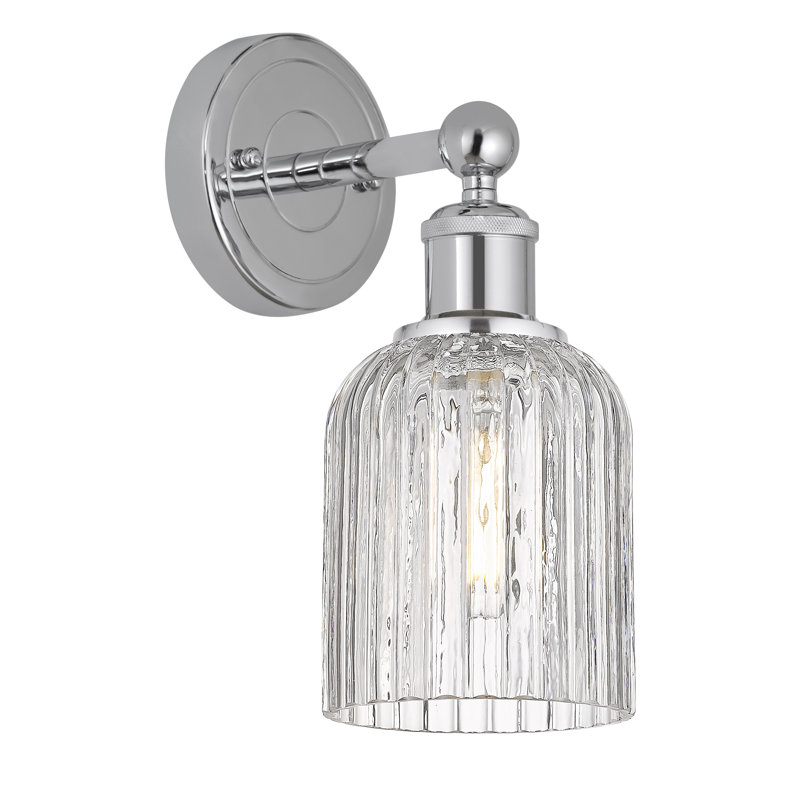Northgate Steel Armed Sconce, Clear, Polished Chrome