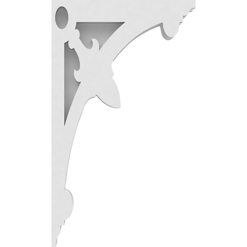 Corbeau en PVC de qualité architecturale Sellek, H 12 po x l 7 po x P 1,875 po