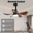 28' Ceiling Fans with Lights and Remote/APP Control, Low Profile Ceiling Fans with 5 Reversible Blades 3 Colours Dimmable 6 Speeds Ceiling Fan for Bedroom Kitchen-467916284