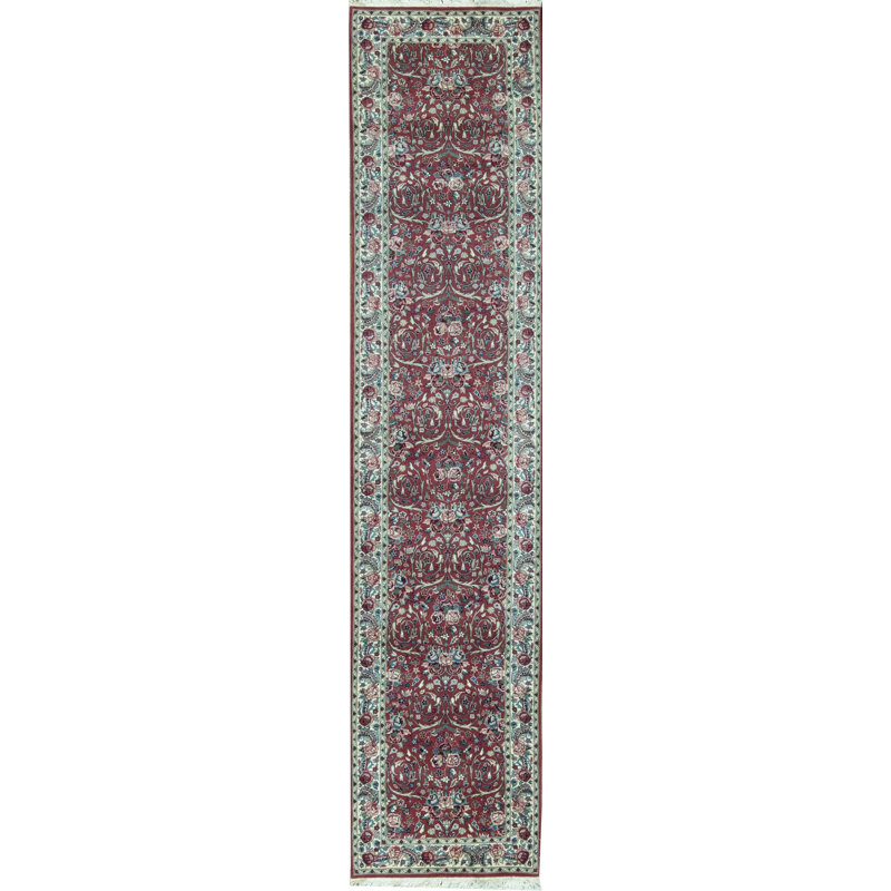 Wool Oriental Area Rug in Rust