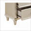 Table de chevet 2 tiroirs argent