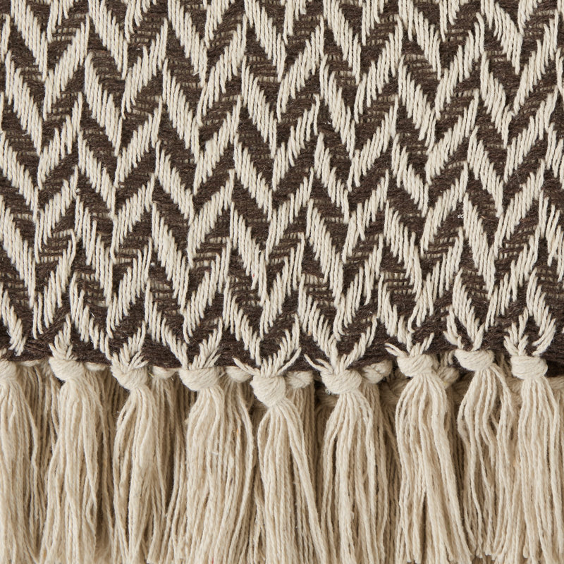 Jeté 100% coton , Brun foncé