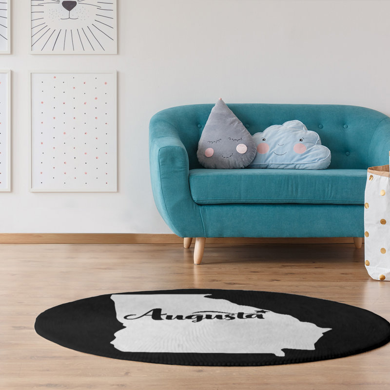 Tapis noir en poly-chenille en poly augusta georgia