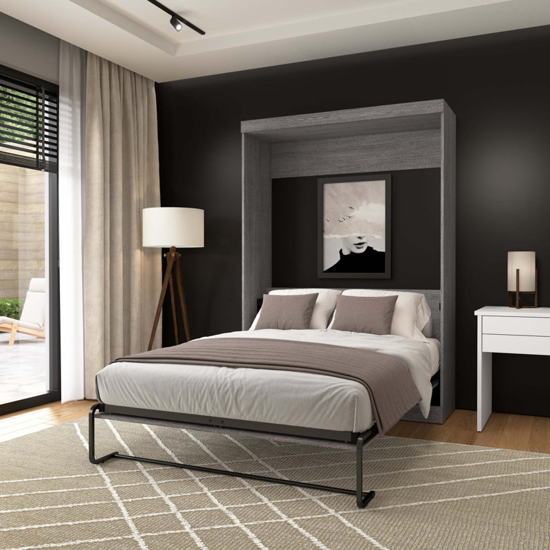 Velora Murphy Bed, Bark Gray, Full
