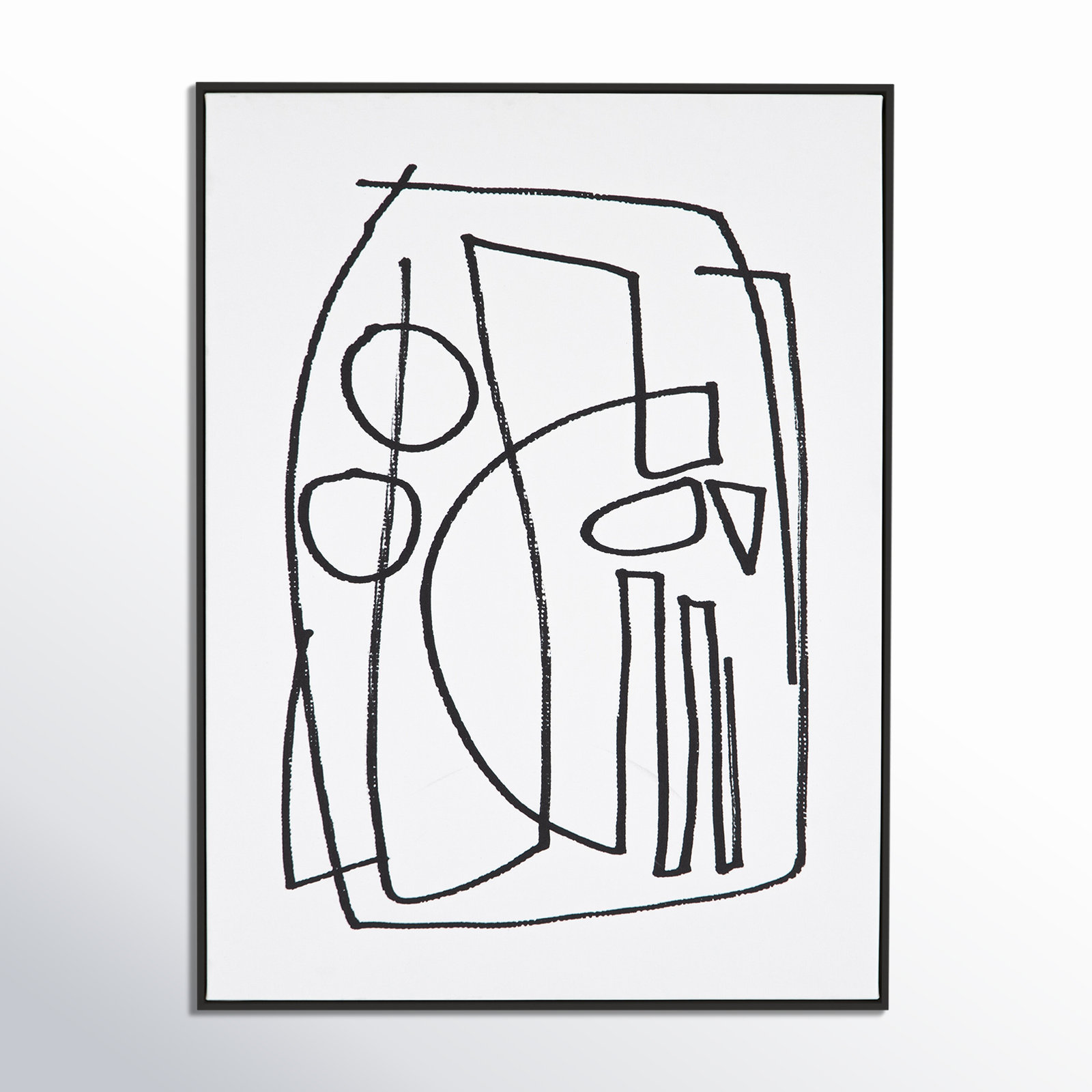 Ashen "Stark 2" Print by Dan Hobday, Black Floater Framed, 60" H x 40" W x 2" D