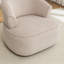 Chaise pivotante rembourrée en polyester avec repose-pieds-561283666