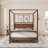 Montel Solid Wood Canopy Bed Frame Four Posters Bed No Box Spring Needed-1802337765