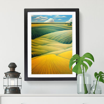 Wheat Field Landscape - Single Picture Frame Print
