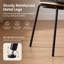 Modern Rattan Dining Chairs Upholstered Faux Leather Dining Room Chairs with Rattan Backrests and Metal Legs Armless Kitchen Chairs for Dining Room-1772382055-1742314291