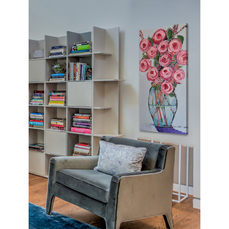 « tall bouquet » par michelle rivera, reproduction d’art sur toile tendue, H 36 po x l 18 po x P 1,5 po