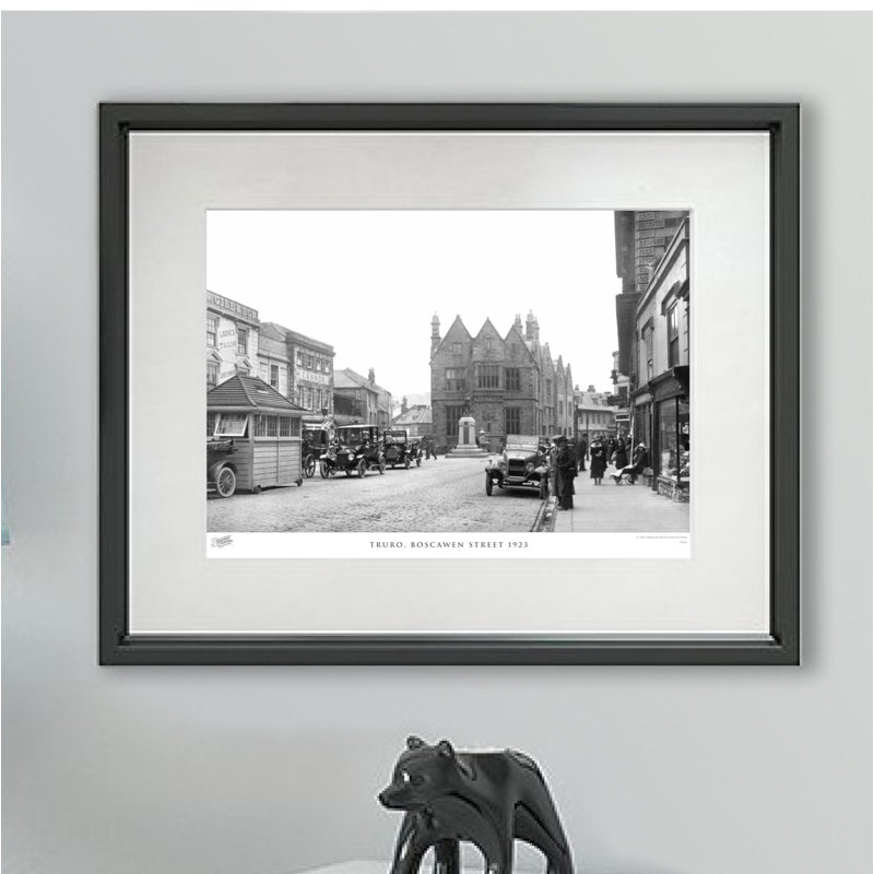 Truro, Boscawen Street 1923 by Francis Frith - Single Picture Frame Print, 28cm H x 36cm W x 2.3cm D, Brown/Ivory