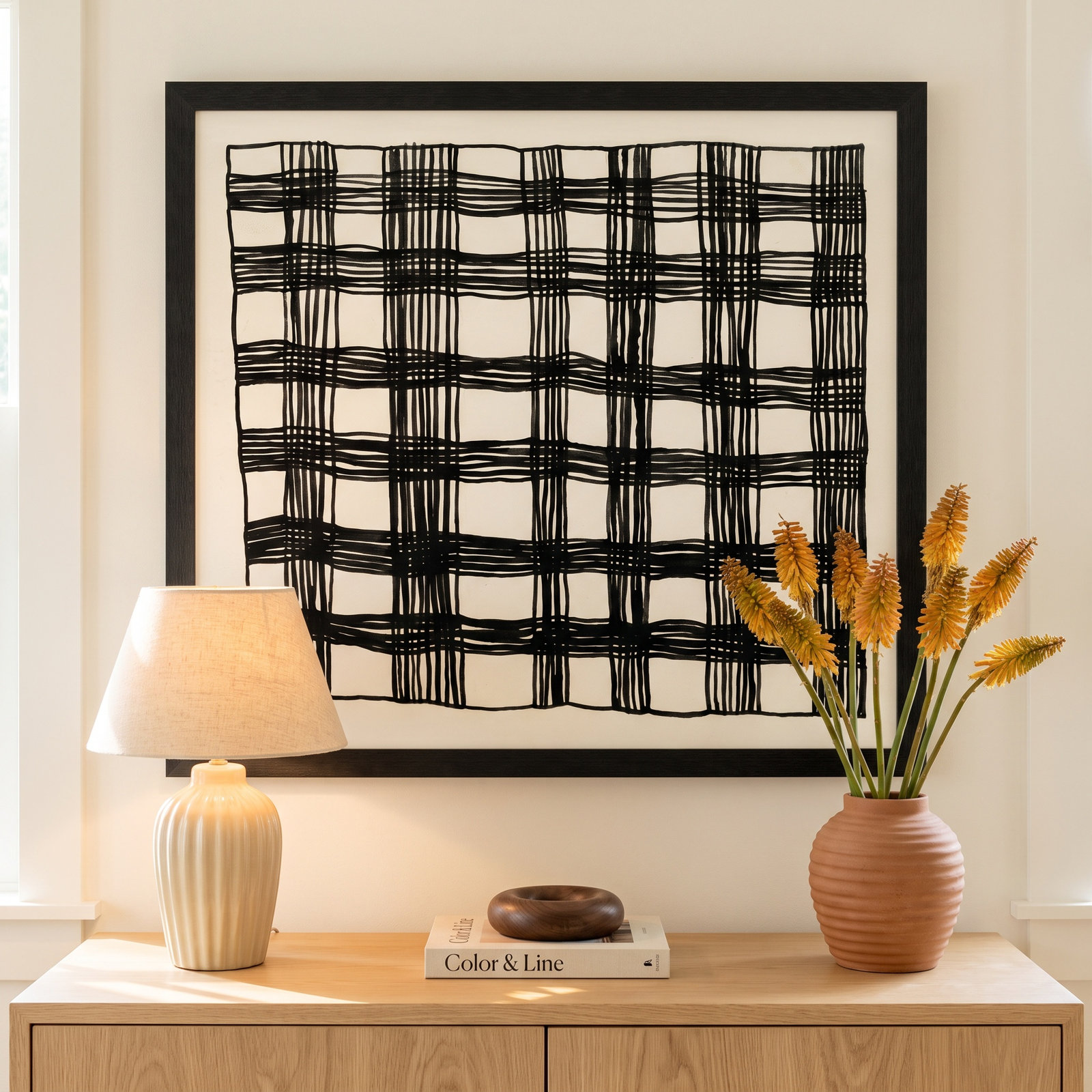 Susan Hable "Plaid" Painting